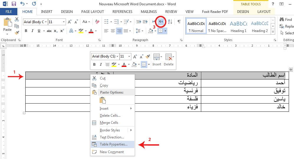 ms-word-create-table